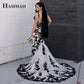 Modern Aline Long Wedding Tulle Appliqued I Custom Made - Wedding Dress