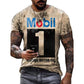 T shirts 3d Castrol Print Short Sleeve Letter Tops Fashion Oil