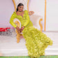 Amazing Lace Mermaid Long Sleeves Tiered Mermaid Evening Gowns African Women Formal Occasion Party Dress.