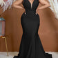 Elegant Evening Dress Long Party Gown Sexy Deep V Sleeveless Mermaid Bodycon Maxi