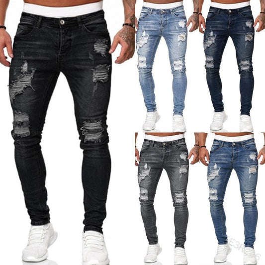 Men Ripped Jeans Slim Fit