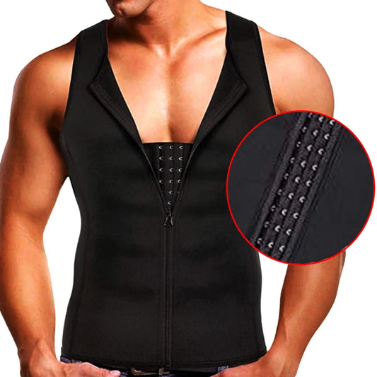 Men's  Shapewear Slim Three-breasted Top Fat Burning Vest
