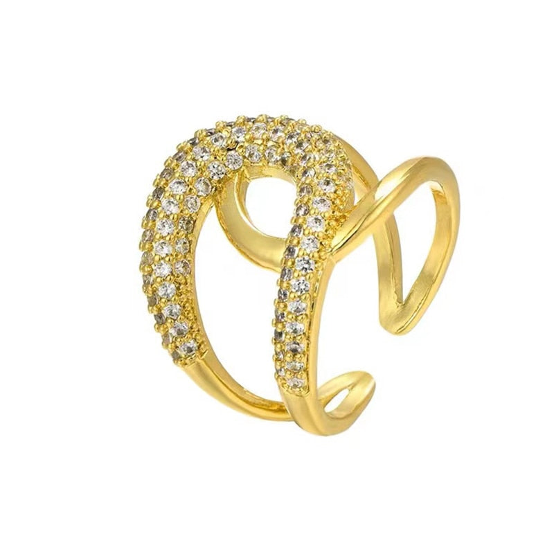 Metal Zircon Ring for Women
