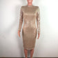 Sequined Bodycon O-neck Party Dress for Women