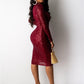 Sequined Bodycon O-neck Party Dress for Women