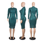 Sequined Bodycon O-neck Party Dress for Women