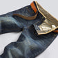 Slim Fit Classic Straight Stretch Denim Pants Trousers - Jeans