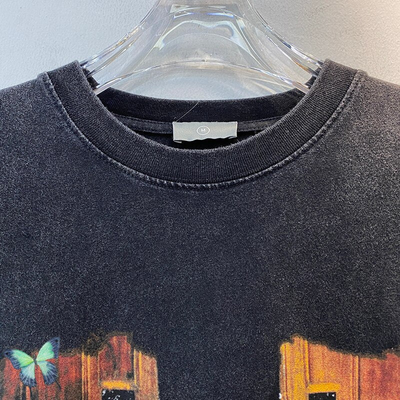 Heavy Fabric High-Quality Oversize T-Shirt Vintage Top