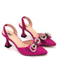 Pointed Sandals Shoes with Designer Bag for Women