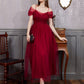Off Shoulder Ankle Length Prom Dress