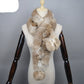 Winter Scarf Fluffy Pompoms Fur Scarves