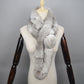 Winter Scarf Fluffy Pompoms Fur Scarves