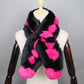 Winter Scarf Fluffy Pompoms Fur Scarves