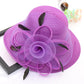 Elegant Flower Organza Hat For Women