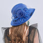 Elegant Flower Organza Hat For Women