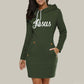 Knee-length Sweatshirt Hooded Dress