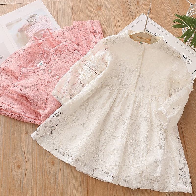 Lace Long Sleeve Dress for Girls