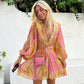 Printed Hollow Out Mini Summer Dress