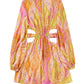 Printed Hollow Out Mini Summer Dress