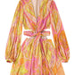 Printed Hollow Out Mini Summer Dress