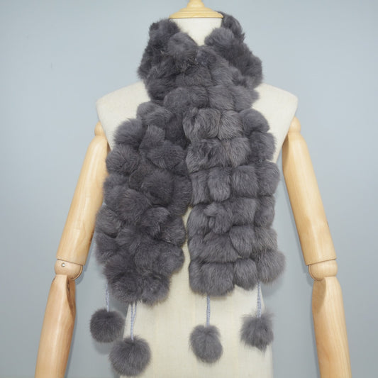 Fur Warm Scarf Balls Scarves