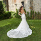 V Neck Backless Mermaid Wedding Dress