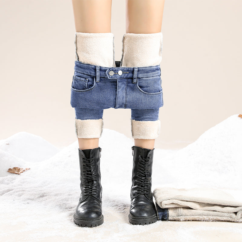 Jeans Pant Winter Velvet Fleece Lined Skinny Jeans
