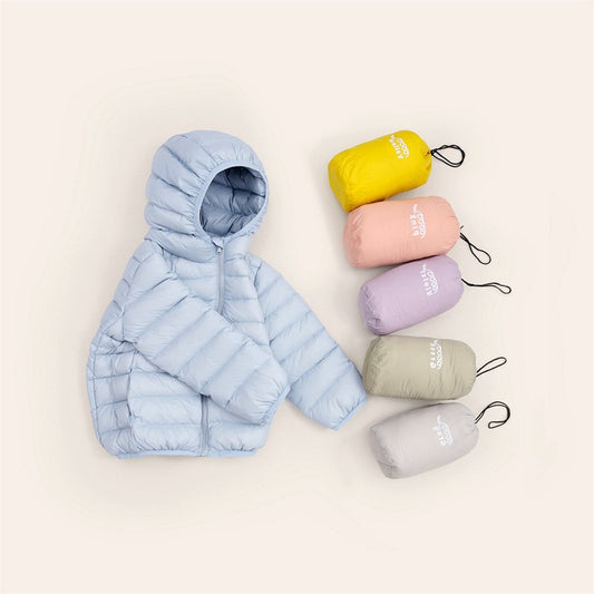 New Casual Candy Color Warm Hooded Clothes for Kids