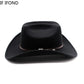 Vintage Western Cowboy Hat Leather Trim