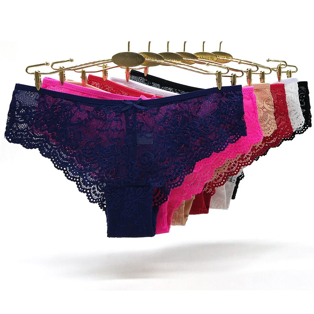 3pcs Women Sexy Full Lace Panties