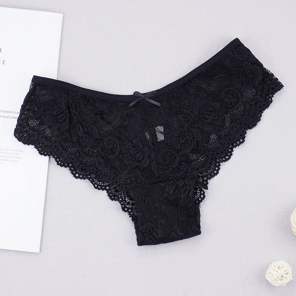 3pcs Women Sexy Full Lace Panties