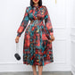 elegant flowery Print Dress