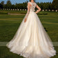 Modern Aline Long Wedding Tulle Appliqued I Custom Made - Wedding Dress