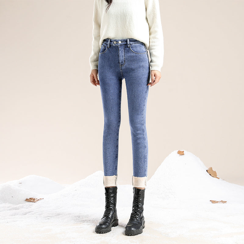 Jeans Pant Winter Velvet Fleece Lined Skinny Jeans