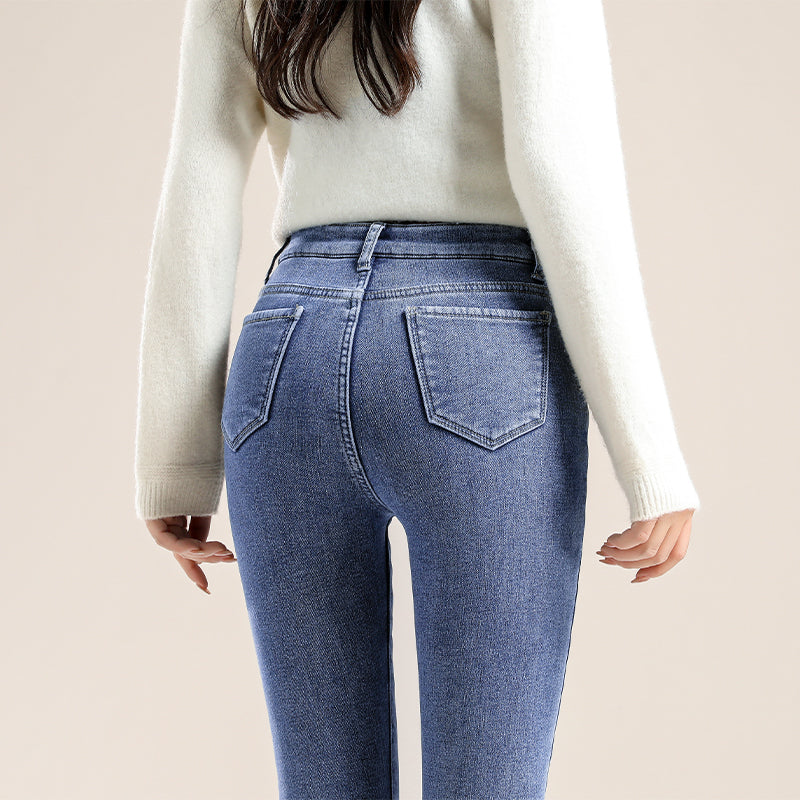 Jeans Pant Winter Velvet Fleece Lined Skinny Jeans