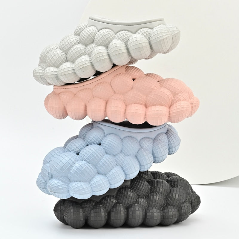 Furry Bubble Slides for Men /Women With Charms