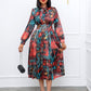 Elegant Dresses for Women 2023 Wedding Full Sleeve High Waisted A Line Turneck Mid Calf Luxury Evening Night Party Vestidos Hot| |