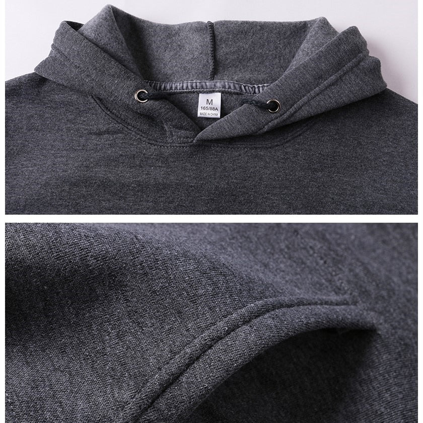 Men Hoodie Two-Piece Set Casual Solid Color Sweat Suit Tracksuit