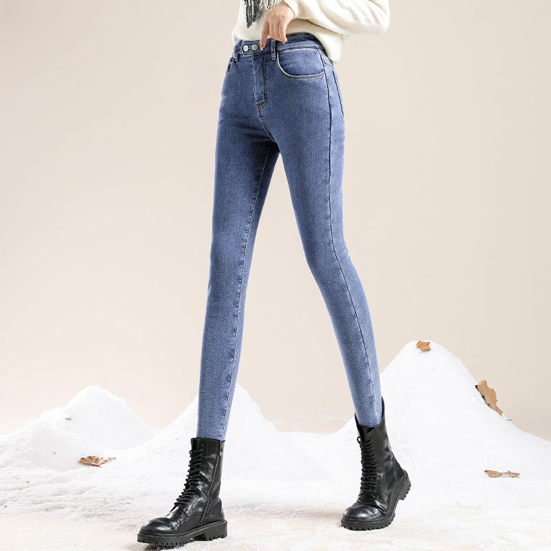 Jeans Pant Winter Velvet Fleece Lined Skinny Jeans