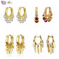 925 Sterling Silver Ear Buckle Small Hoop Earrings