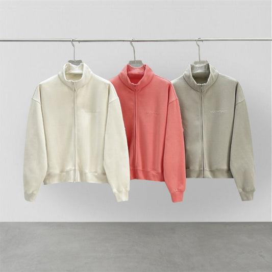 Fw23 Essentials High Neck Sweatshirt Coral Orange New Coral 3d Print Letter Hip Hip