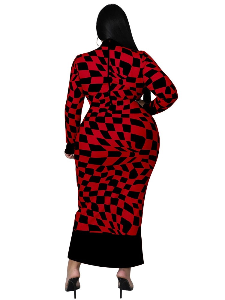 Plus Size Bodycon Long Dress for Women