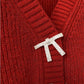 Knitted Cardigan V-neck Long-sleeve for Women