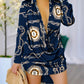 Print Long Sleeve Mini A-line Summer Dress