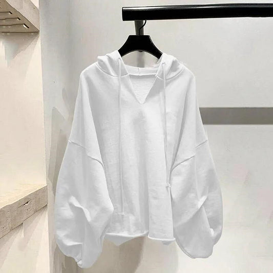 Lantern Sleeve Hoodies Sweatshirt for Women