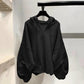 Lantern Sleeve Hoodies Sweatshirt for Women