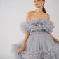 Layered Gray Prom Dress