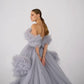 Layered Gray Prom Dress