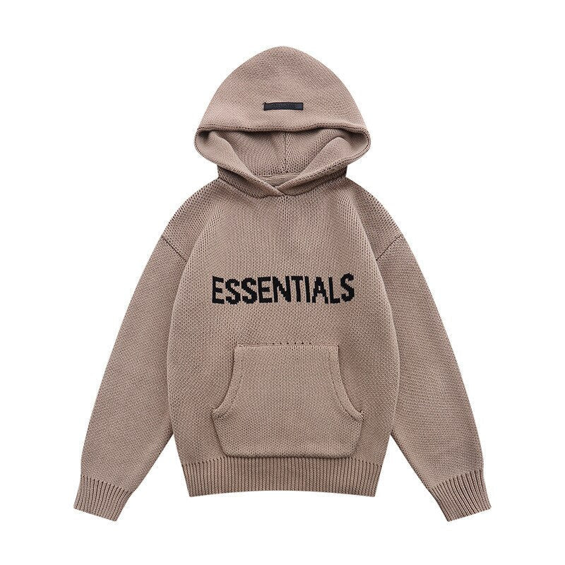 Knitted Loose Sweater Pullover Hooded for Kids