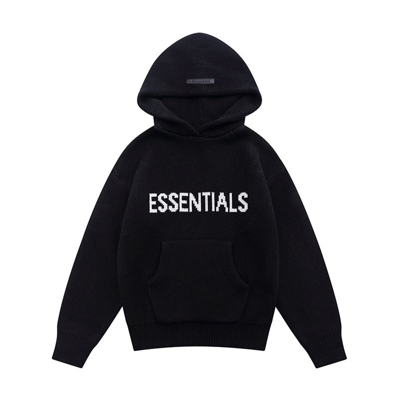 Knitted Loose Sweater Pullover Hooded for Kids